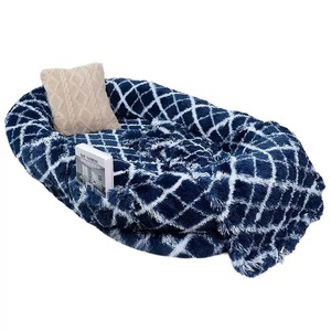 Luxus Mode Solid Pattern Moderner Stil Riesige Große Riesige Plüsch Baumwolle Boucle Tragbares Hunde bett Menschliche Größe In Karton verpackt - Product Image 5