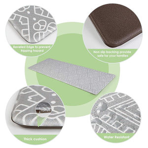 Tapis de cuisine moderne en mousse PVC antidérapant, confortable, anti-fatigue, adapté aux animaux domestiques et réversible - Product Image 1