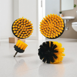 Lot de 4 brosses de nettoyage multi-surfaces en microfibre pour perceuse, <span class=keywords><strong>kit</strong></span> de nettoyage de voiture anti-rayures - Product Image 3