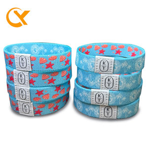Bracelets NFC en tissu élastique avec logo personnalisé NTAG213, bracelets NFC réutilisables, sangle de poignet extensible, bracelet RFID tissé pour le contrôle d'accès - Product Image 1