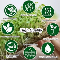 Tapis de culture de chanvre en feutre de jute biodégradable écologique Tapis de germination de graines de microgreens naturels Emballage textile
