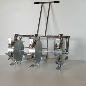 <span class=keywords><strong>Vente</strong></span> Réglable Main Pousser 3 Rangées Manuel Maïs Arachide Haricot Grain Fleur Légumes Engrais Semoir Semoir Machine - Product Image 2