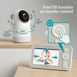 Moniteur bébé intelligent WiFi KT412W avec écran IPS 4 pouces, caméra vidéo sans fil 720P avec fente pour carte SD pour l'enregistrement et application PTZ - Product Image 2