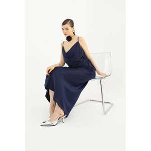 Jupe longue élégante pour femme en satin, taille normale, 100% polyester, finition brillante, modèle 24S-31614ETK - Product Image 2