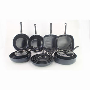 Sartén de aluminio para freír, juego de cacerolas de cerámica con recubrimiento antiadherente, 14 unidades, venta al por mayor - Product Image 5