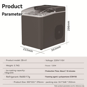 Venta caliente portátil comercial máquina para hacer cubitos de hielo automática eléctrica pequeña máquina de hielo para uso doméstico - Product Image 2