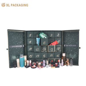 Factory Wholesale Christmas Luxury Advent Calendar Packaging Box Cosmetic Advent Calendar Eid Gift Box With Drawers Box