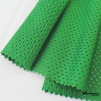 Tissu en maille respirante polyester/maillot de basket pour filles, maille à œil d'oiseau, 180 g/m², 11*1