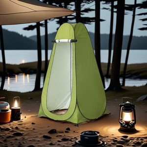 Tente de toilette et de douche portable pour l'extérieur, équipement de <span class=keywords><strong>camping</strong></span> de plage avec toilettes pour les aventures en plein air - Product Image 2