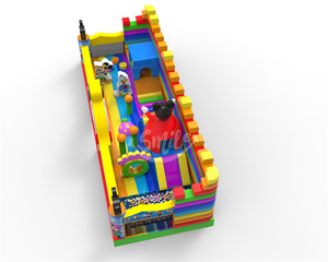 Venta de fábrica personalizar niños al aire libre <span class=keywords><strong>Mickey</strong></span> animado tema puente Castillo dibujos animados Casa de rebote Parque de Atracciones inflable - Product Image 3