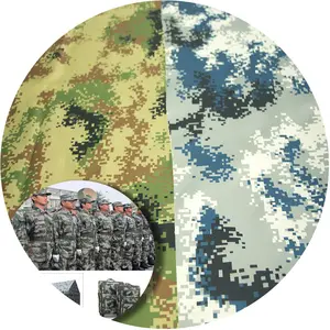 Tissu Oxford imprimé camouflage 169GSM avec revêtement argenté de qualité supérieure