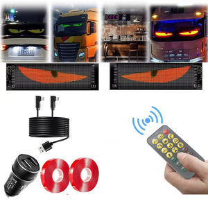 Pantalla LED Flexible con Ojos de Demonio para Parabrisas de Camión, Letrero Animado para Ventana de Coche Controlado por Aplicación, 6V 16x32 - Product Image 1