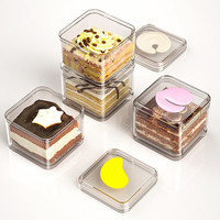 Gobelet à gâteau en plastique transparent, gobelet à mousse, gobelet à pudding, gobelet à gâteau avec couvercle, boîte à dessert, moulage par injection, boîte de rangement scellée