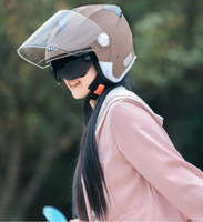 Casque de moto 3/4 ouvert certifié DOT, double visière, coque ABS de haute qualité, design personnalisé, unisexe, style sportif et tendance