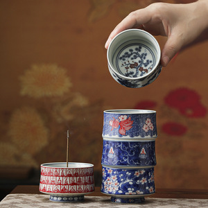 Quemador de incienso de cerámica estilo chino hecho a mano con diseño de Buda para uso religioso, decoración del hogar en interiores. - Product Image 3