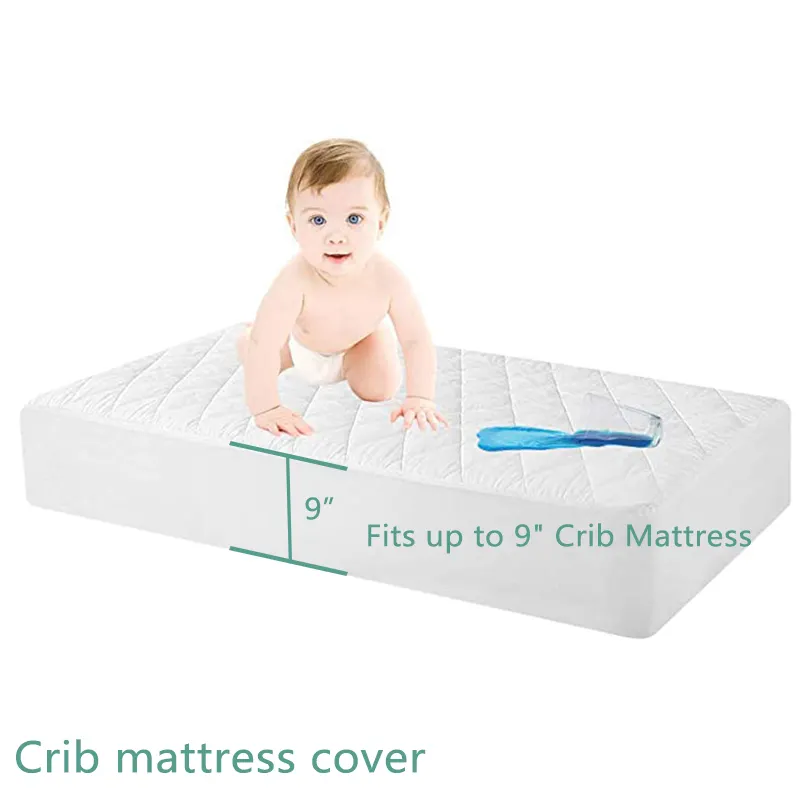Waterproof Mattress Cover 100% Bamboo Fabric Surface Cot Breathable Noiseless Baby 30 White Woven Plain Microfiber 1-3 Days