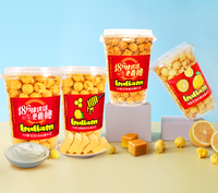 Popcorn au citron salé, saveur sucrée, riche en protéines, sain, sans OGM, sans gluten, certifié HALAL, emballage en baril, OEM