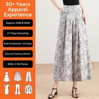 Culottes à taille haute et jambes larges pour femmes, mélange de rayonne et de polyester, pantalon-jupe décontracté avec poches