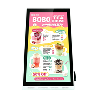 Lecteur de menu numérique Android de bureau 15,6 pouces, écran LCD de type L avec télécommande CMS pour la lecture multimédia des menus de café