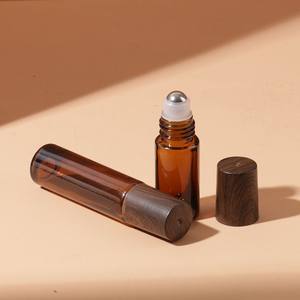 1 мл 2 мл 3 мл 5 мл коричневая деревянная крышка роликовая бутылка для массажа глаз роликовая Бутылка 10 мл флакон для парфюмерного эфирного масла - Product Image 4