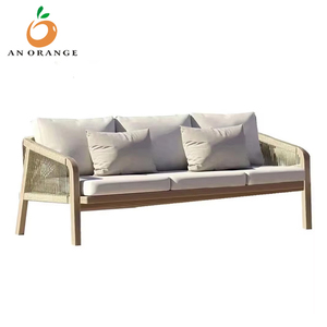 豪华花园柚木休闲沙发套装户外酒店家具绳编单人沙发 - Product Image 5