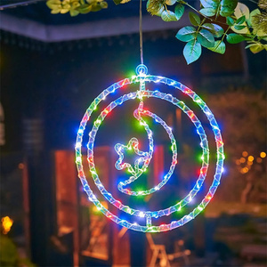 Luces giratorias LED con Árbol de Navidad Reno y <span class=keywords><strong>campana</strong></span> luces giratorias Iluminación exterior de Navidad colgante a tarifa mayorista - Product Image 1