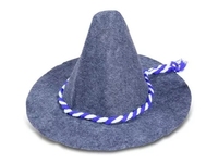 Chapeau tyrolien en feutre traditionnel Oktoberfest Bavaria Robber Hat Grauer Filzhut Mit Weiss pour adultes unisexe