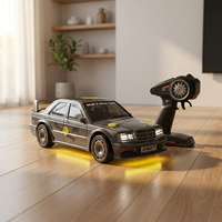 Voiture télécommandée miniature 1:43 pour bureau, véhicule de drift haute vitesse, modèle de course, ornement, jouet pour garçons, interaction lumineuse en plastique