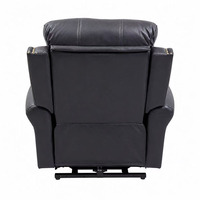 Sillón Reclinable Eléctrico Moderno con Masaje y Calefacción, Control Remoto, Tapicería de Cuero, Ahorro de Espacio para Personas Mayores, Sala de Estar, Apartamento