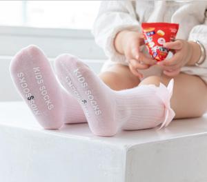 Nouveau Style rayé bas couleur Pure coton chaussettes enfants filles chaussettes hautes avec arcs décontracté bébé chaussettes tricoté équipage 0-3 ans - Product Image 4