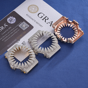 मोइससानाइट वॉच केस में 925 सिल्वर ग्शॉक मोइससानाइट बेज़ेल बनाम मोइससानाइट डायमंड GA-100 क्लैव - Product Image 2