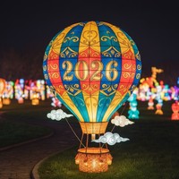 Farol de Parque Grande Personalizado con Luces para Eventos Nocturnos en Interiores/Exteriores, Decoración de Iluminación, Faroles con Temática de Animales
