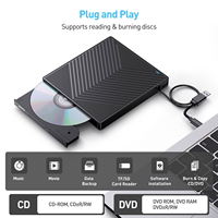Unidad Óptica Externa para Portátil a Precio de Fábrica, Grabadora de DVD USB 3.0 con Ranuras para Tarjetas TF, Reproductor de DVD, Unidad de Lectura y Escritura de CD