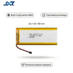 Batterie Lipo haute température 3.7V JXR403048 Batterie polymère 1200mah Haute densité énergétique Certifiée CE Garantie de 2 ans pour MP4 - Product Image 1