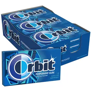 Orbit - Chiclete de hortelã-pimenta (Pacote com 12)