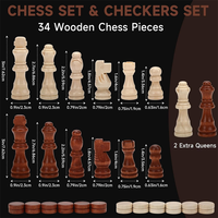 Ensemble d'échecs de voyage en bois en gros 2-en-1 : Échecs et dames magnétiques pliables pour adultes et enfants