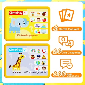 Jeu de <span class=keywords><strong>quiz</strong></span> éducatif pour l'apprentissage avec 800 questions et réponses, activité Montessori d'entraînement cérébral, cadeau pour l'autisme, la thérapie sensorielle et la logopédie - Product Image 5