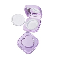 Étui carré violet clair vide pour correcteur de maquillage avec logo personnalisé, emballage de luxe pour fond de teint coussin d'air hydratant et crème BB