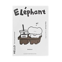 Carnet A6 Original Petit Éléphant, Cahier de poche ligné, Cahier d'exercices pour étudiants, Mini-carnet