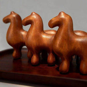 Peine Masajeador de Cabeza de Madera con Diseño de Cabeza de Caballo, Puntos de Acupresión, Dientes Gruesos para Desenredar el Cabello y Relajación, Cuidado Natural en el Hogar, Regalo - Product Image 3