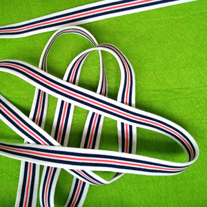 Trắng Đỏ sọc xanh ban nhạc 1.3cm may mặc đồ lót sử dụng Nylon băng đàn hồi vải - Product Image 3
