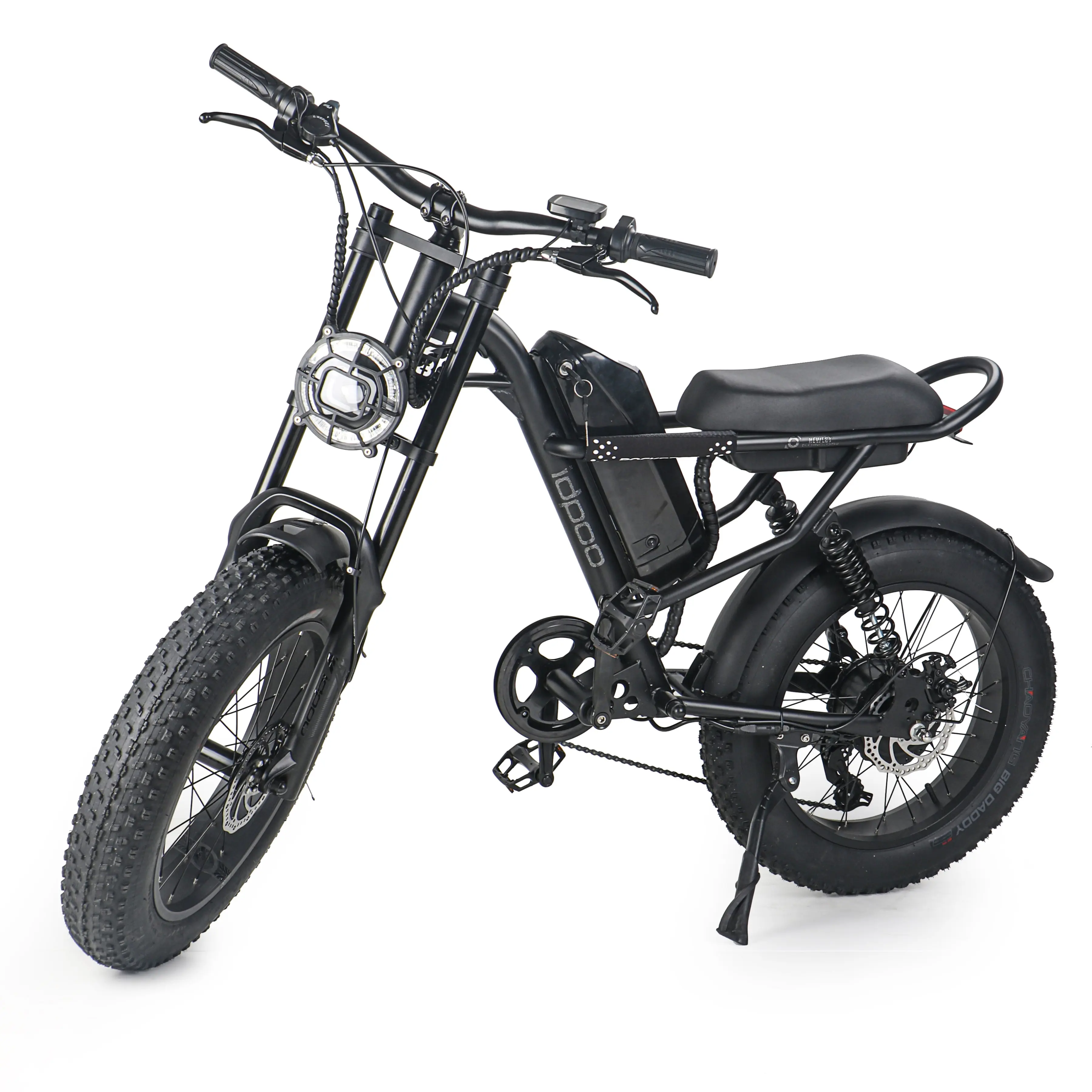 Lenzod Us Magazijn Dikke Band Opvouwbare Elektrische Fiets Off-Road 20Inch Elektrische Mountainbike Volledige Vering