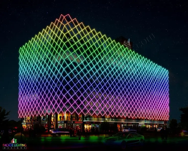Offre Spéciale d'usine programmable RGBW DMX512 parc d'attractions pixel de Noël permanent a mené des lumières de point Led