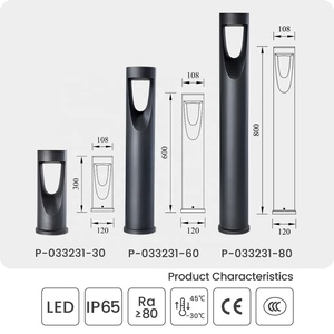 Nuevo diseño 12W LED bolardo jardín luces rectángulo exterior paisaje iluminación decorativa césped patio luz IP65 30cm 60cm 80cm DC - Product Image 2