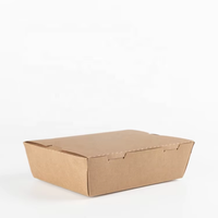 Boîte à lunch en papier jetable personnalisée pour emporter, en matériaux recyclés, pour salade, porridge, dessert (commandes personnalisées)
