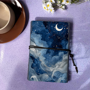 Diario A6 esencial para estudiantes de primer año universitarios Ideal para tomar notas en <span class=keywords><strong>clases</strong></span> de matemáticas y ciencias con Moon Stars Clouds Shooti - Product Image 3