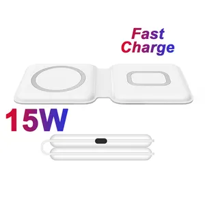 Kualitas Tinggi 15W Magnetic Nirkabel Pengisian Dock untuk iPhone 11 12 13 Charger Nirkabel untuk Airpods 3 2 Pro Wireless Fast Charger