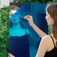Factory Supplier Silver Acrylic Flexible Mirror Sheet Self Adhesive Mirror Acrylic Sheet PET Mirror Film