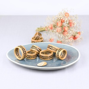 Juego de Anillos para Servilletas de Madera Reutilizables de Proveedor Indio para Mesa de Comedor Estilo Rústico, Accesorio de Cocina de Madera Natural Disponible para la Venta - Product Image 2