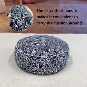 Coussins <span class=keywords><strong>de</strong></span> méditation écologiques en paille <span class=keywords><strong>de</strong></span> sarrasin, coussins <span class=keywords><strong>de</strong></span> <span class=keywords><strong>sol</strong></span> Zafu avec housse, pour yoga bio - Product Image 5